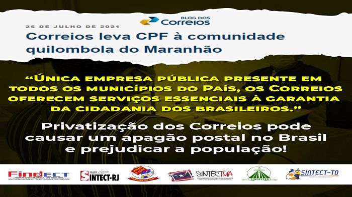 CORREIOS LEVA CPF A COMUNIDADE QUILOMBOLA NO MARANHÃO